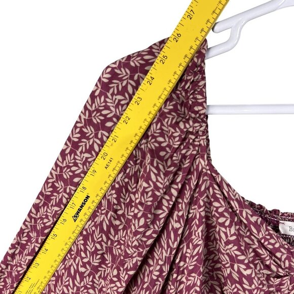 Anthropologie Bucketlist Women L Boho Maxi Top Smocked Back Bishop Sleeve Blouse - Picture 13 of 16